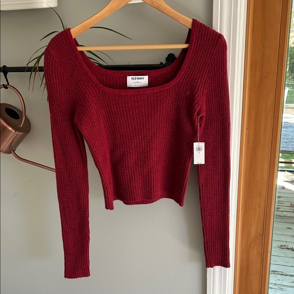 Old Navy Burgundy Ribbed Sweater - Picture 1 of 6